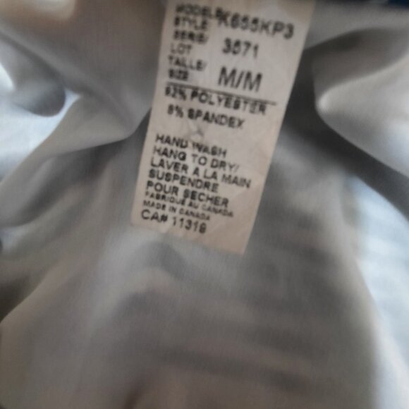 Y2K Garage Sleeveless Top Black White Silver Funky Zebra Print Size M Stretch - Picture 7 of 8